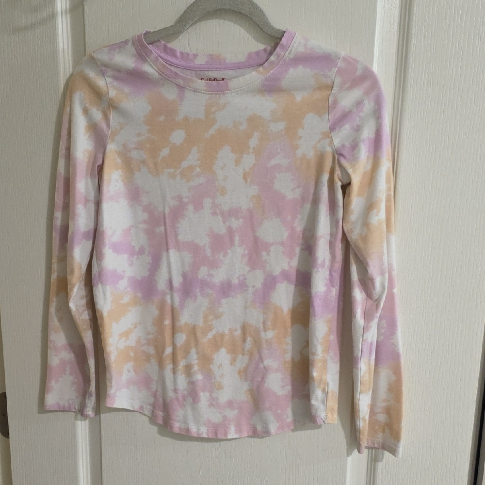 Cat & Jack Pastel Tie-Dye Long Sleeve Tee in Pink and Peach